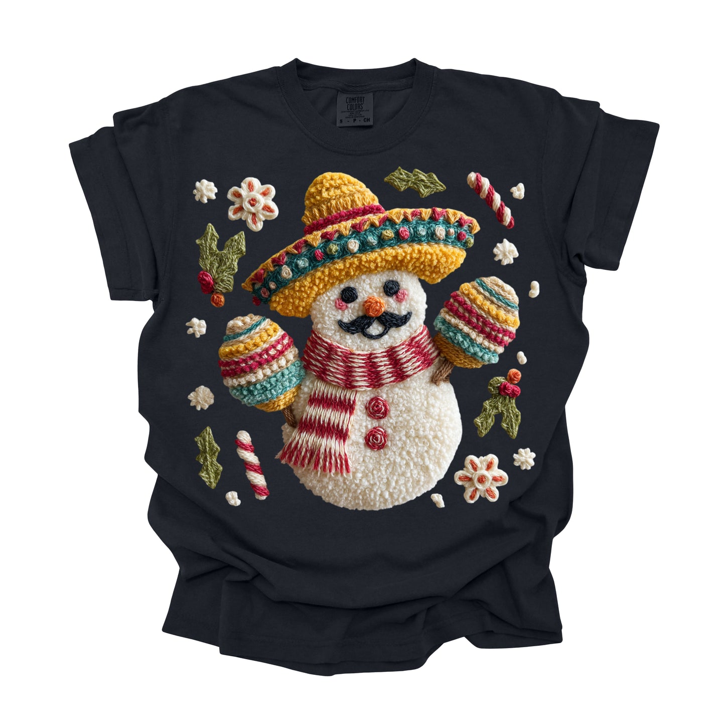 Faux Yarn Mexican Snowman