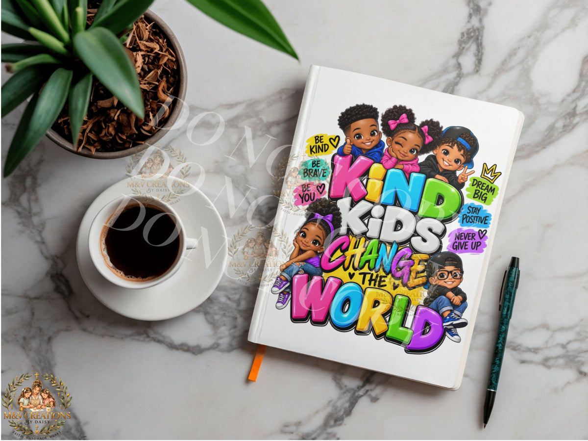 Kind Kids Change The World  Journal Decal