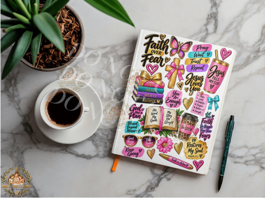 Faith Over Fear Jesus Loves You     Journal Decal