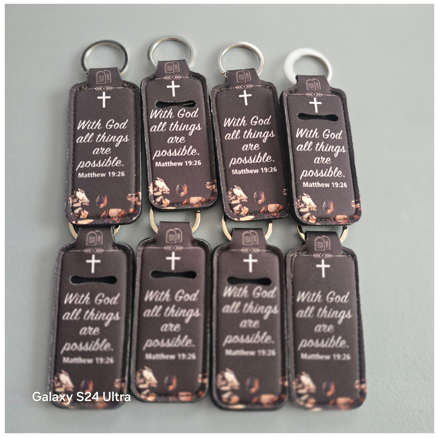 Scripture Chapstick Keychain Holder