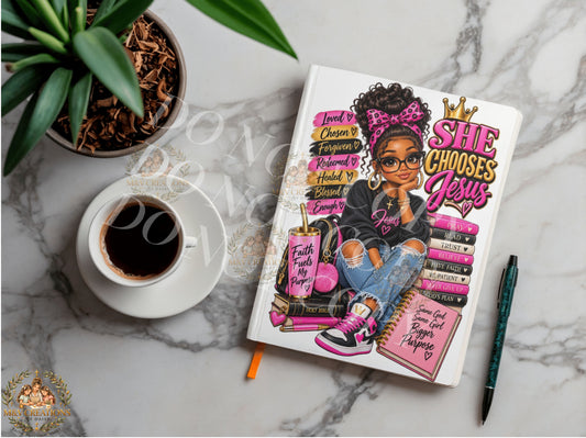 She Chooses GOD    Journal Decal
