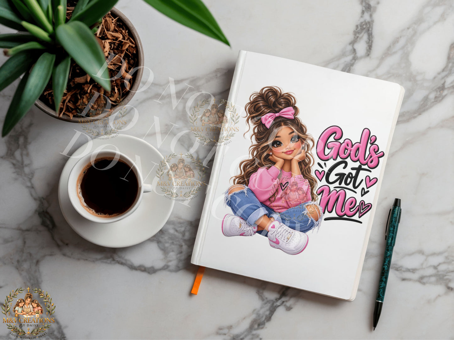 GOD GOT ME     KIDS  Journal Decal