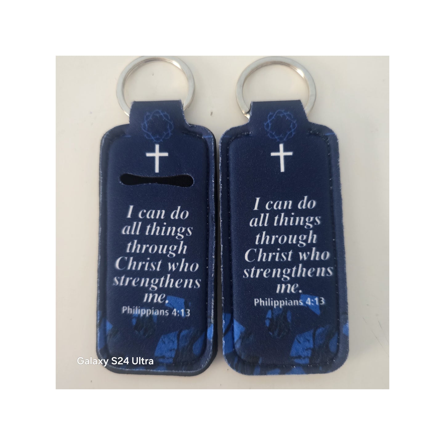 Scripture Chapstick Keychain Holder