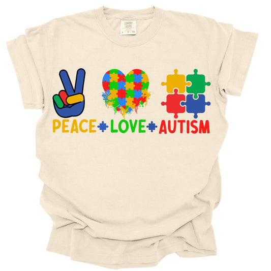 Peace Love Autism DTF TRANSFER