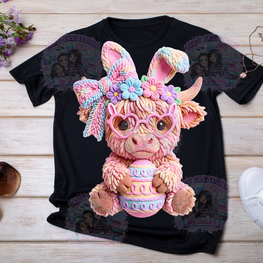 Crochet-Yarn-Easter Highland Cow