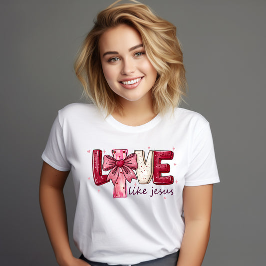 #292 Love-Like-Jesus-Valentines-Day with cross Bow