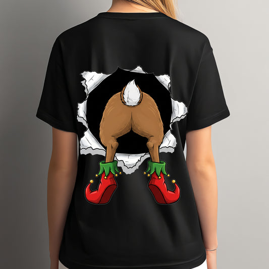 3D Effect Reindeer Butt  (Back) DTF Transfer ONLY