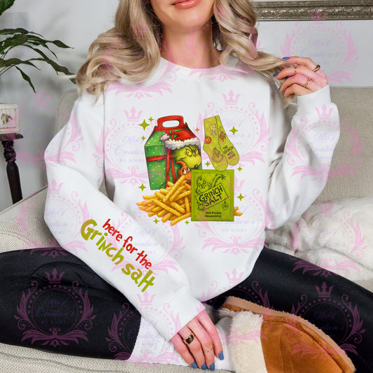 HERE FOR THE FRIES GRINCH W/SLEEVE