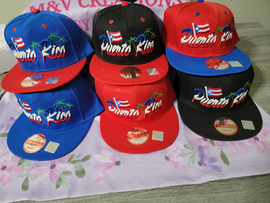 Puerto Rico Embroidered  Caps