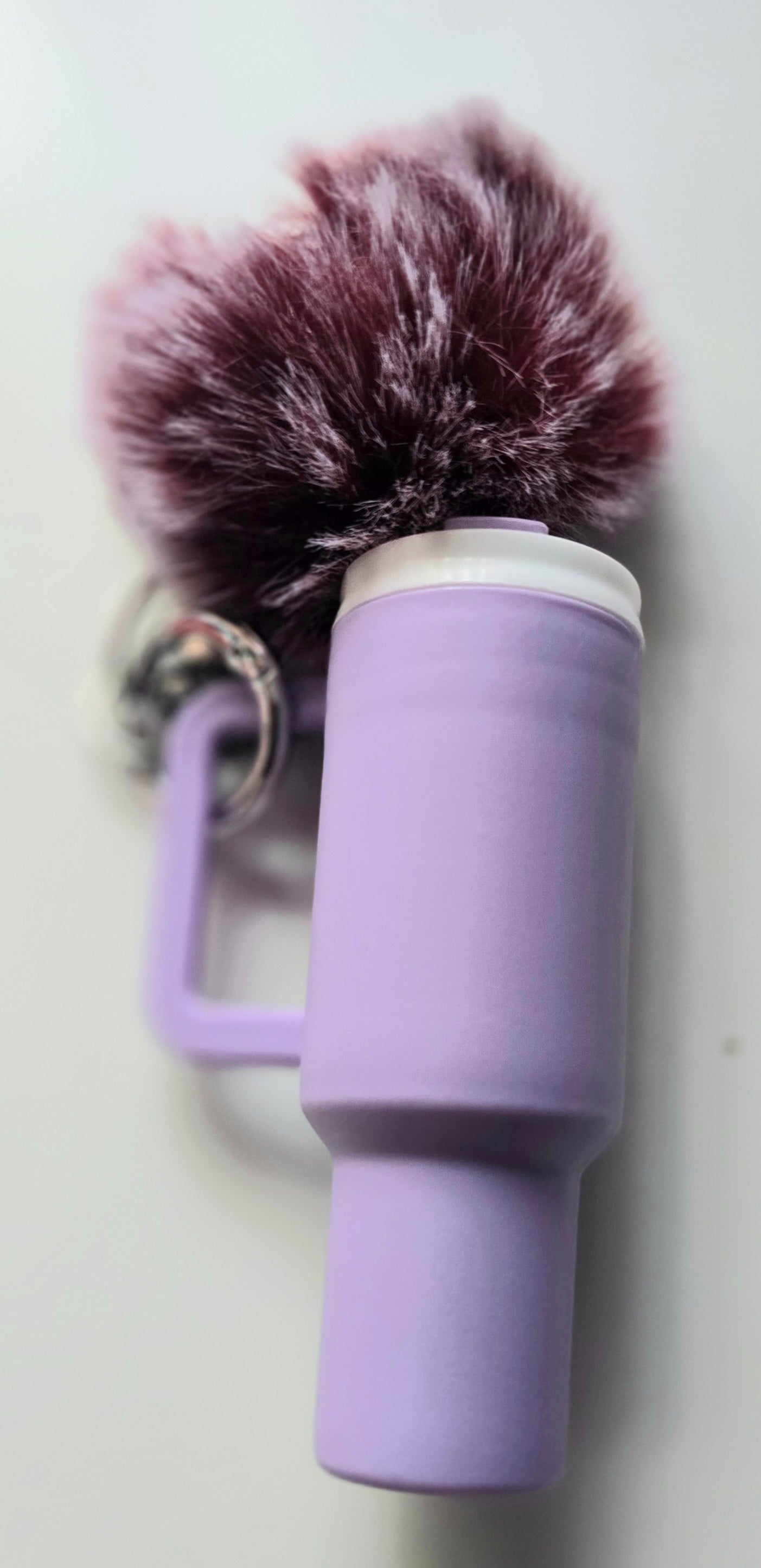 Mini Tumbler Keychain with Pompom