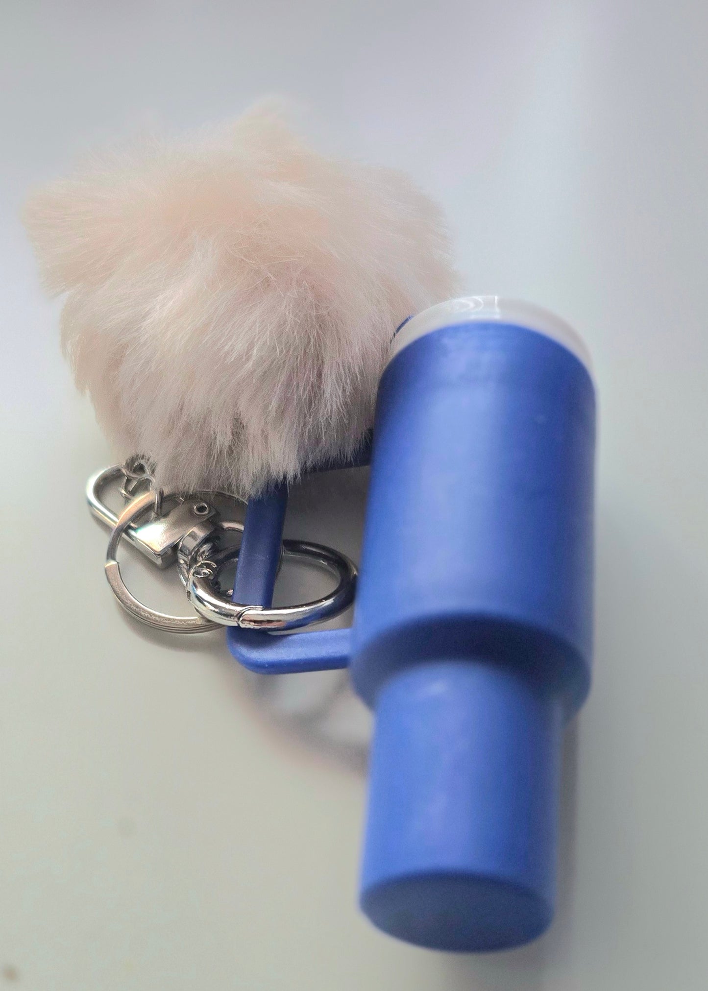 Mini Tumbler Keychain with Pompom