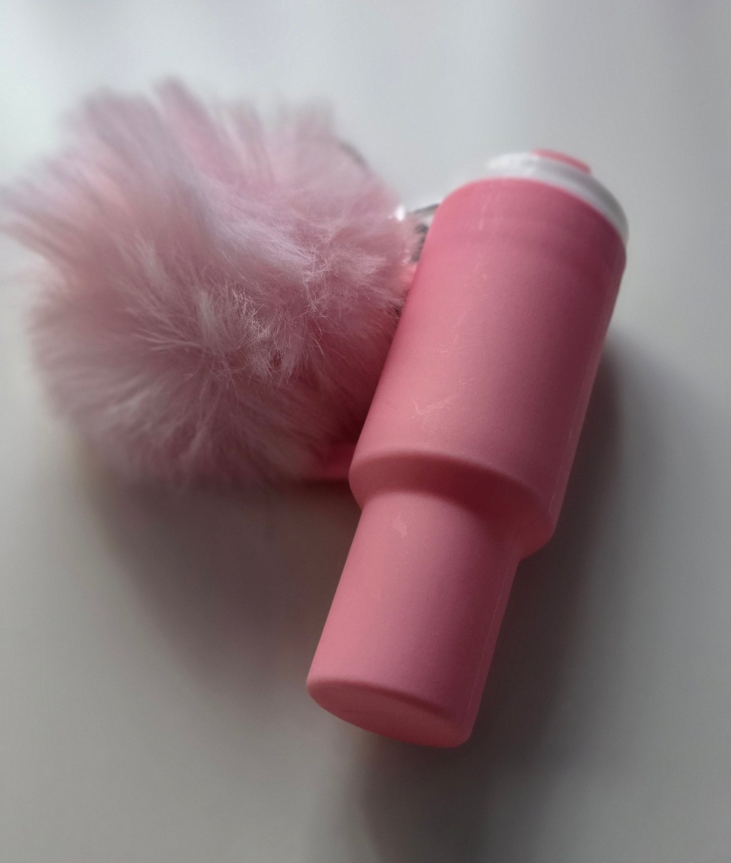 Mini Tumbler Keychain with Pompom