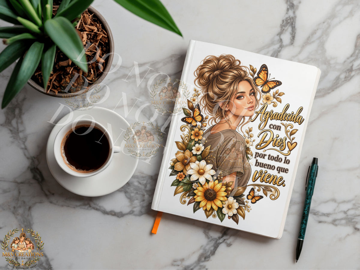 AGRADECIDA CON DIOS   Journal Decal