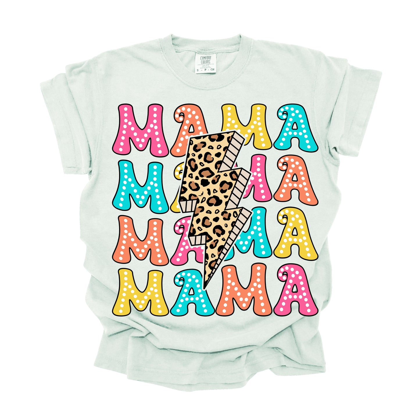 Colorful-Mama with leopard  (DTF Transfer )