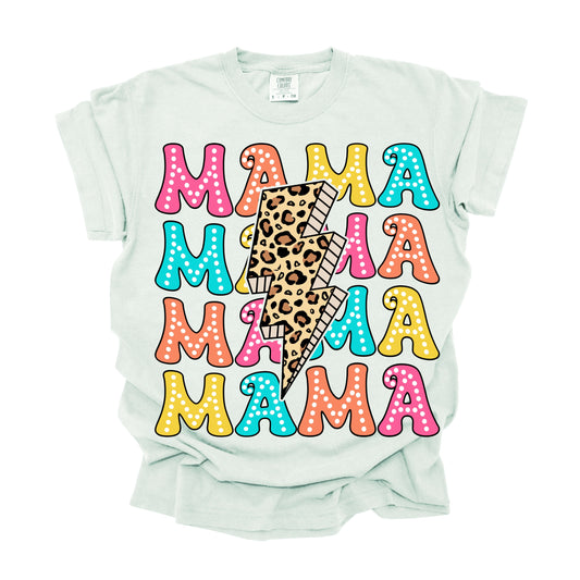 Colorful-Mama with leopard  (DTF Transfer )