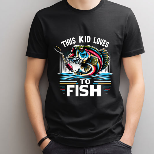 This Kid loves Fishing    DTF Transfer ONLY