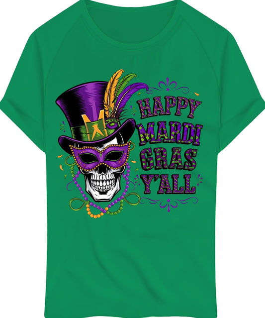 #249	Happy Mardi Gras Yall      DTF TRANSFER