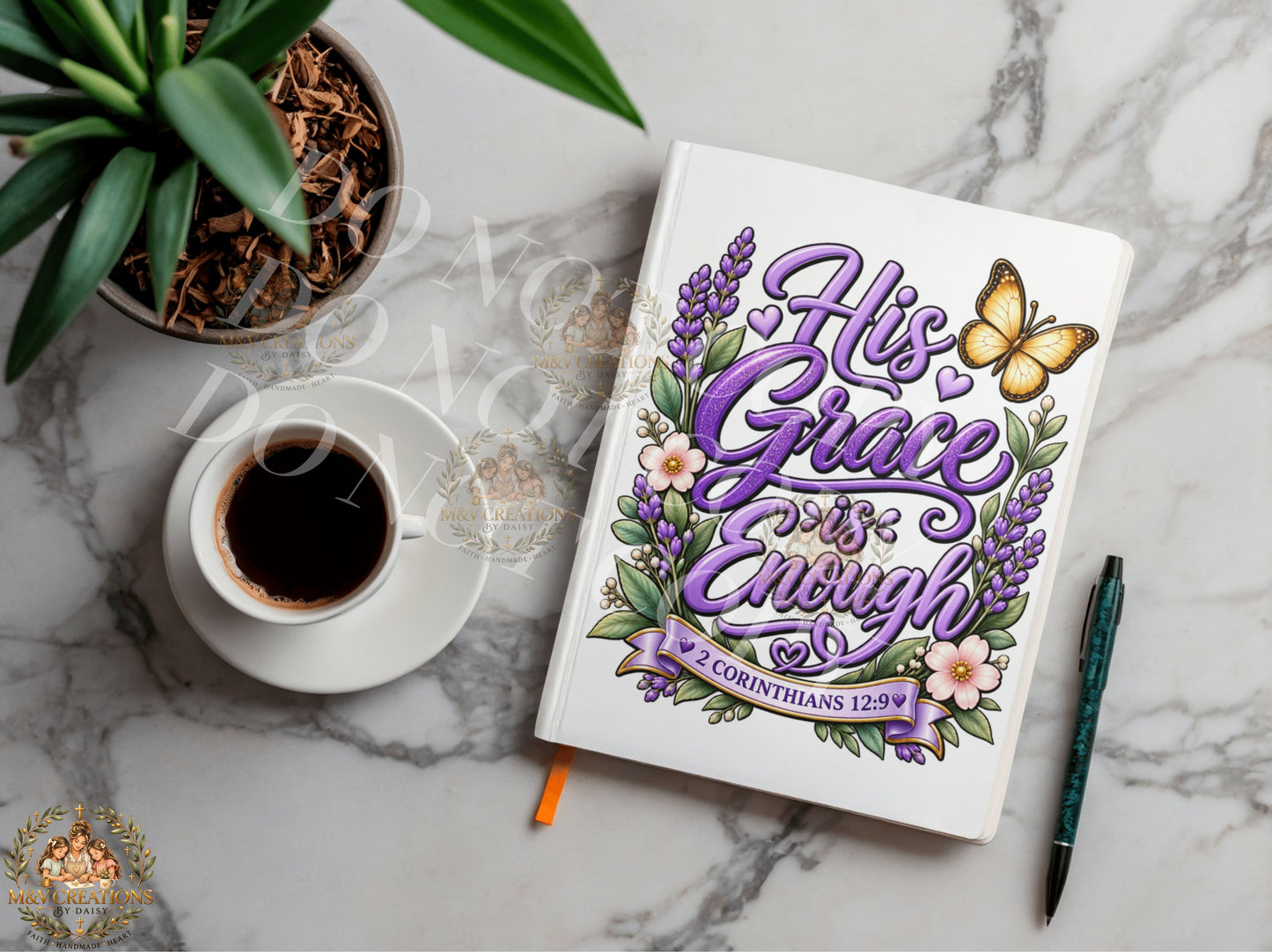 HIS GRACE IS ENOUGH Journal Decal