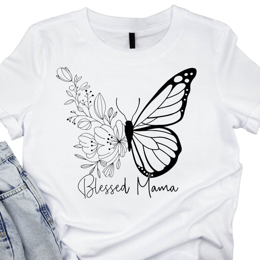 BLESSED MOM BUTTERFLY