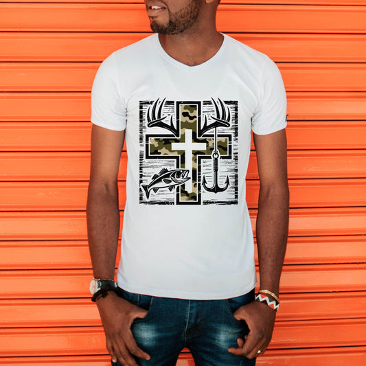 Camo Cross  DTF Transfer ONLY