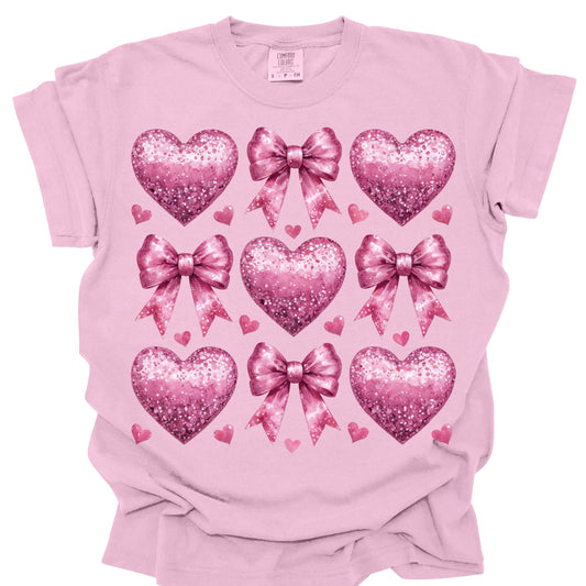 Pink Valentines-Day-Coquette-Bow DTF TRANSFER