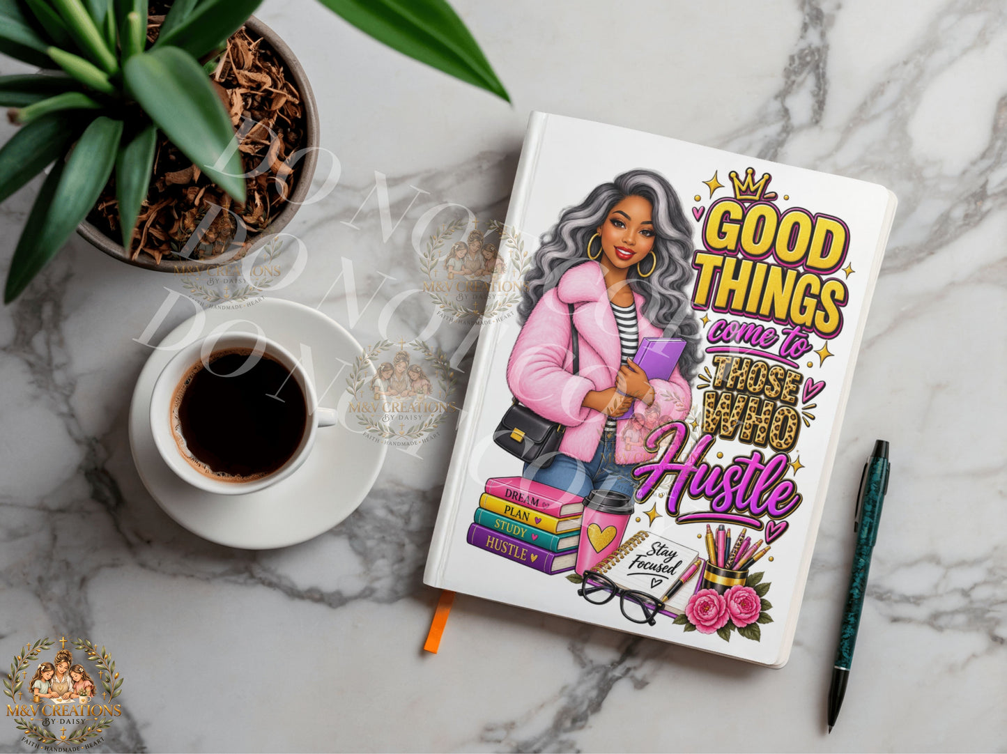 Good Things come to those who hustle.      Journal Decal