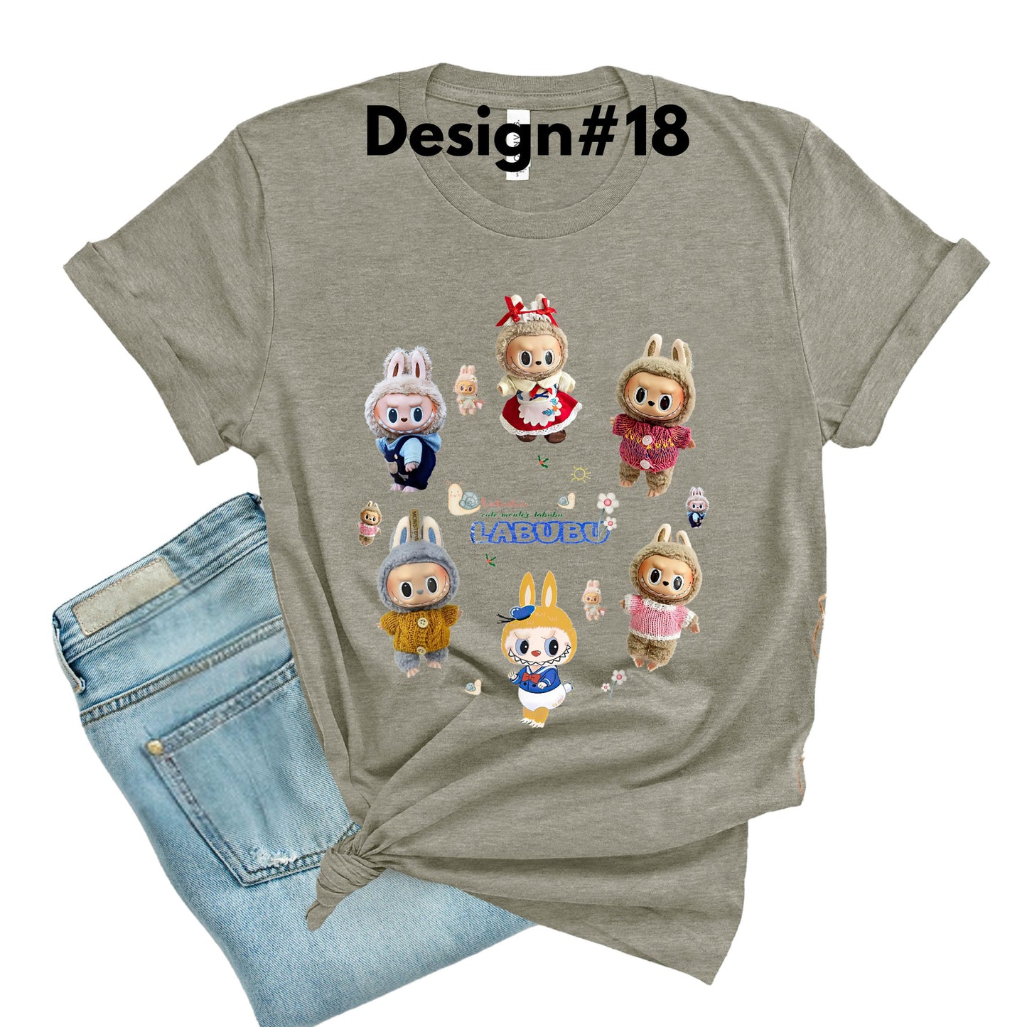 Labubu  T-Shirts   ADD DESIGN NUMBER IN NOTES AT CHECK OUT.