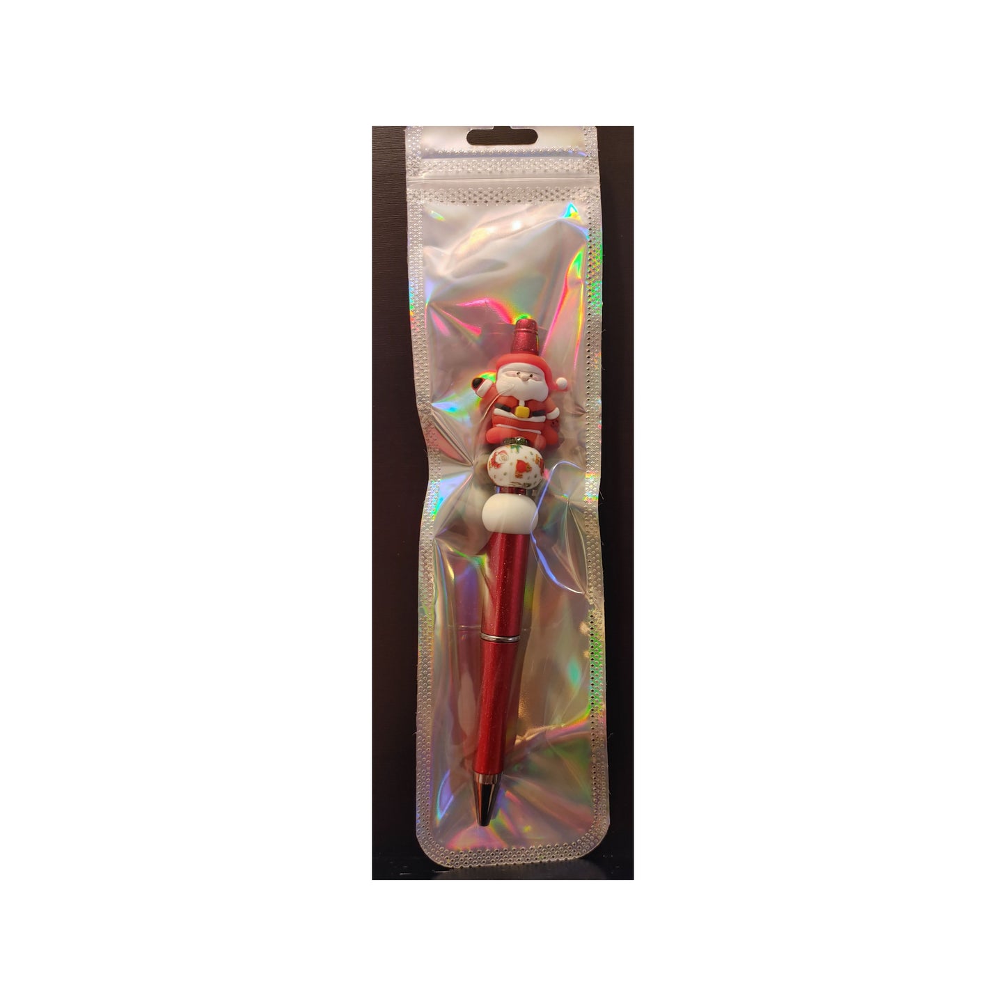 #31  Santa Red Beaded Pen