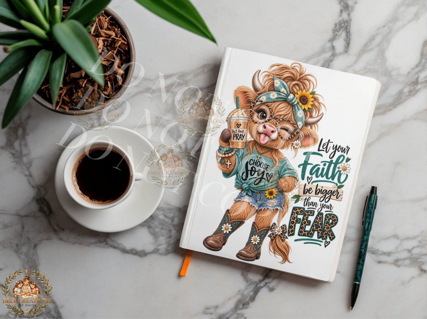 LET YOUR FAITH BE BIGGER THAN YOUR FEAR     Journal Decal
