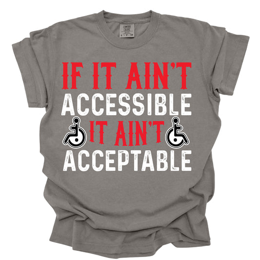 If It Ain't accessible it ain't acceptable   DTF TRANSFER