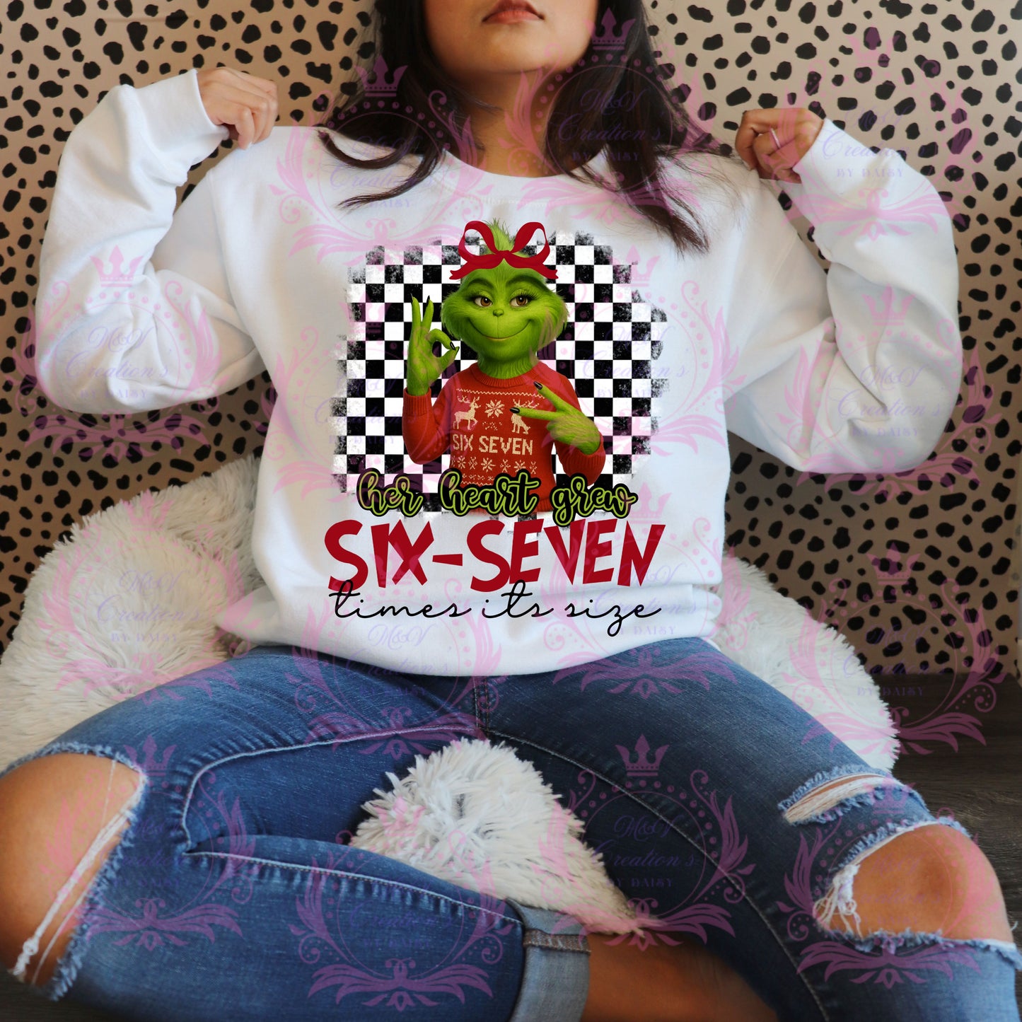 HER HEART GREW 6-7 SIZE IT'S SIZE