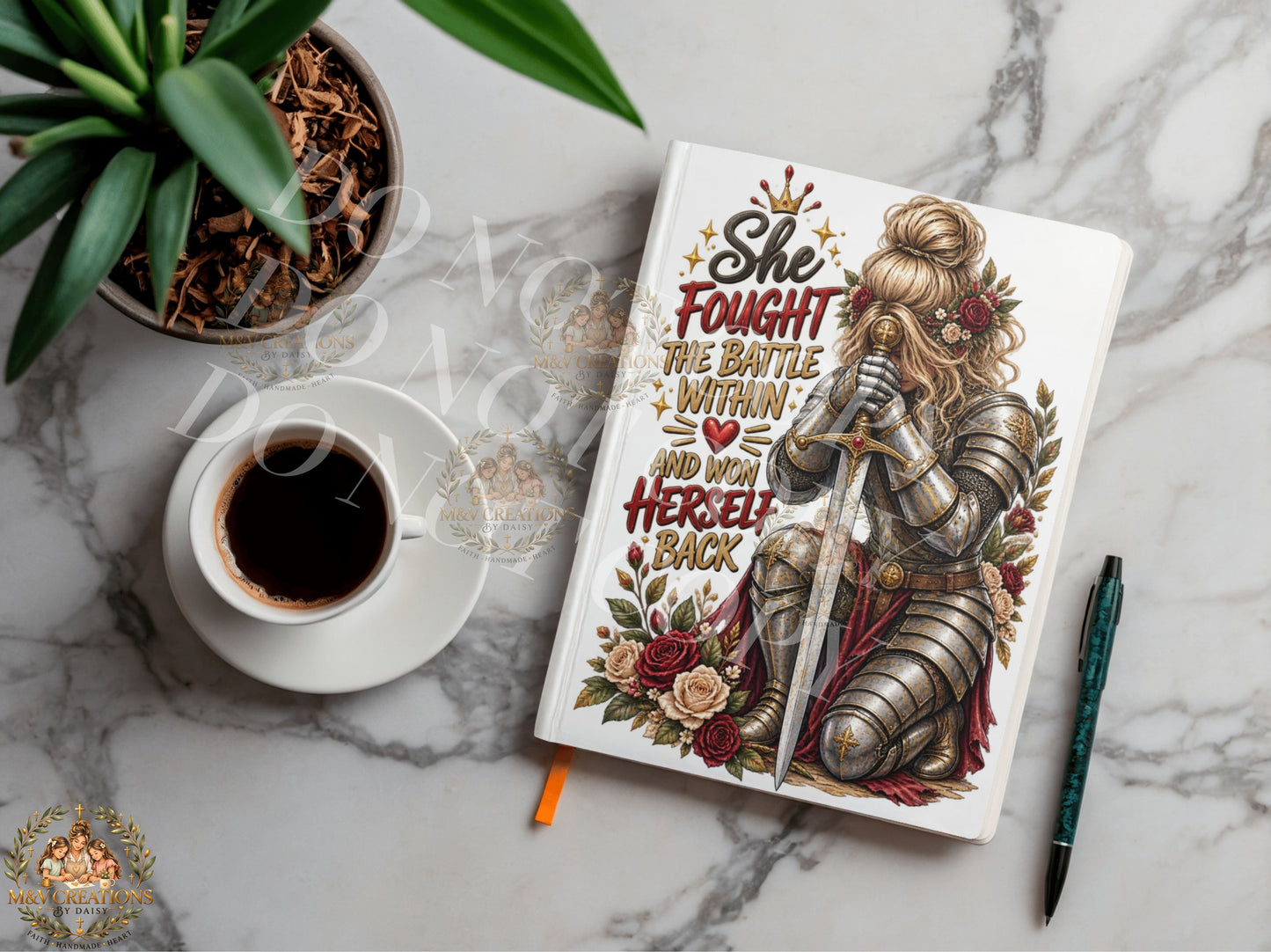 SHE FOUGHT THE BATTLE WITHIN AND WON   Journal Decal