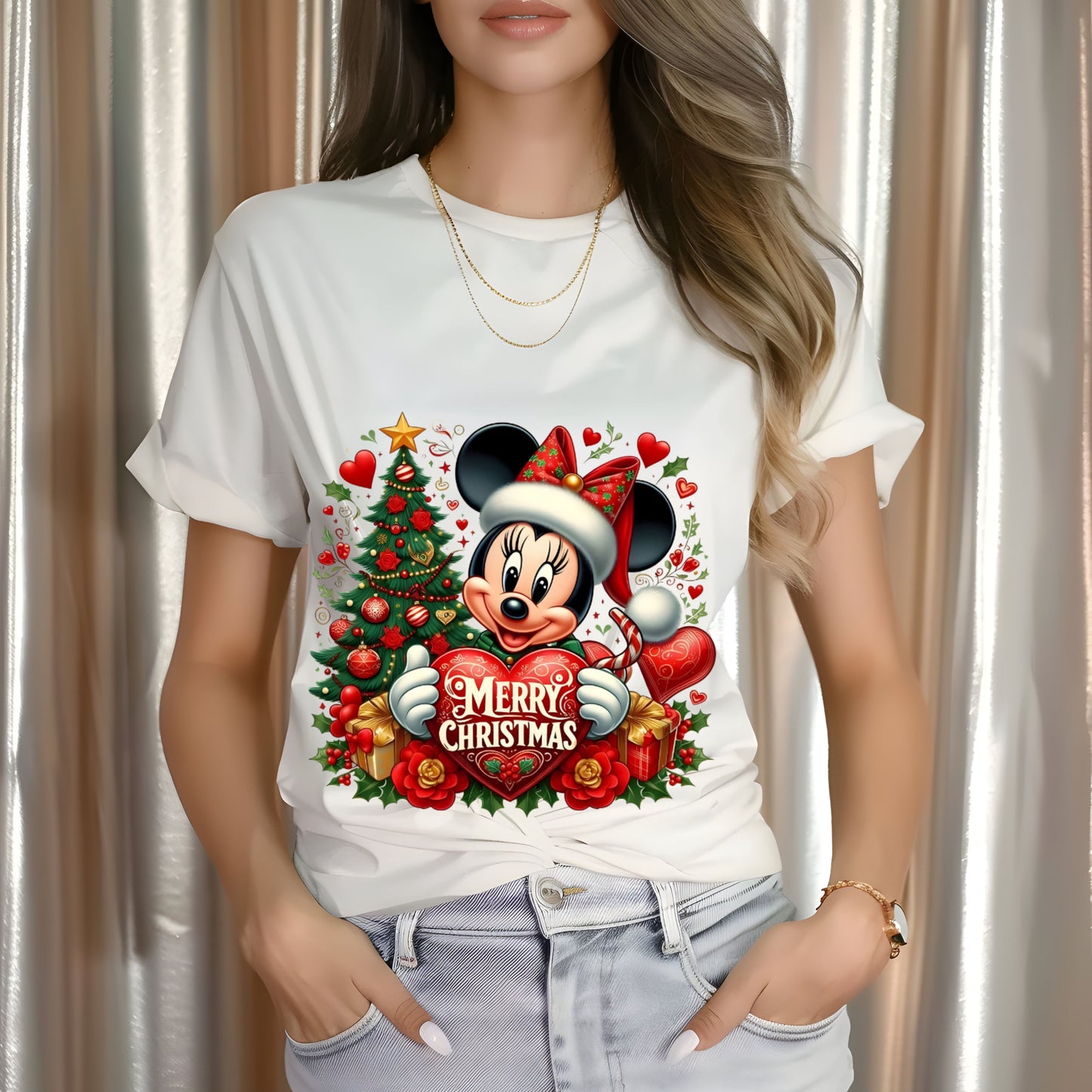 Minnie Merry Christmas DTF Transfer ONLY
