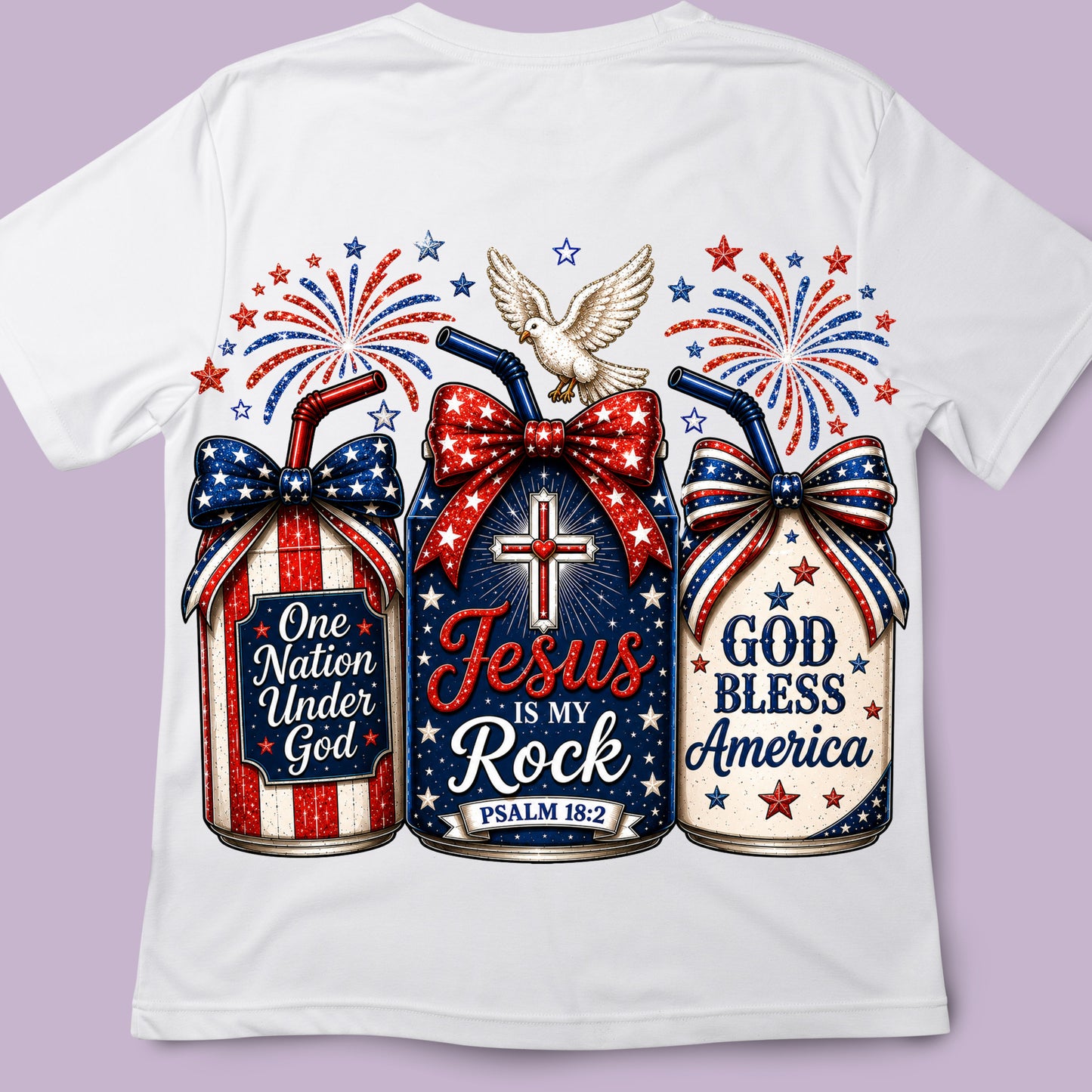 Jesus Is My Rock 4th of July DTF Transfer ONLY