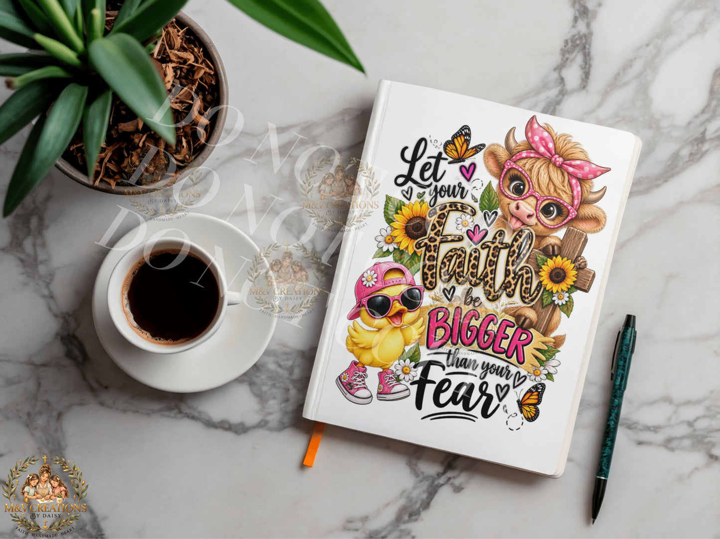LET YOUR FAITH Journal Decal