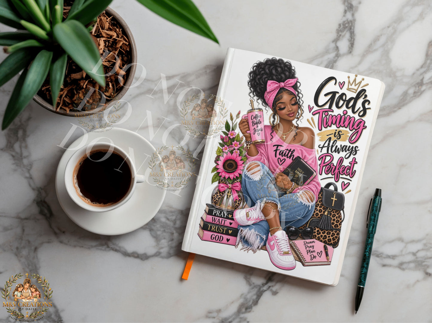 GOD'S TIMING IS ALWAYS PERFECT   Journal Decal