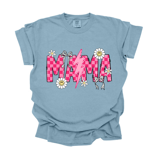 Retro-Mama-Pink--Checkered  (DTF Transfer )