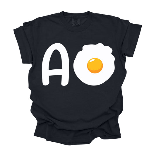 #317 Ahuevo-WHITE/black  DTF Transfer