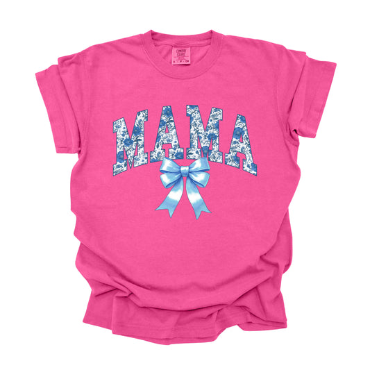 Mama Floral Blue (DTF Transfer )