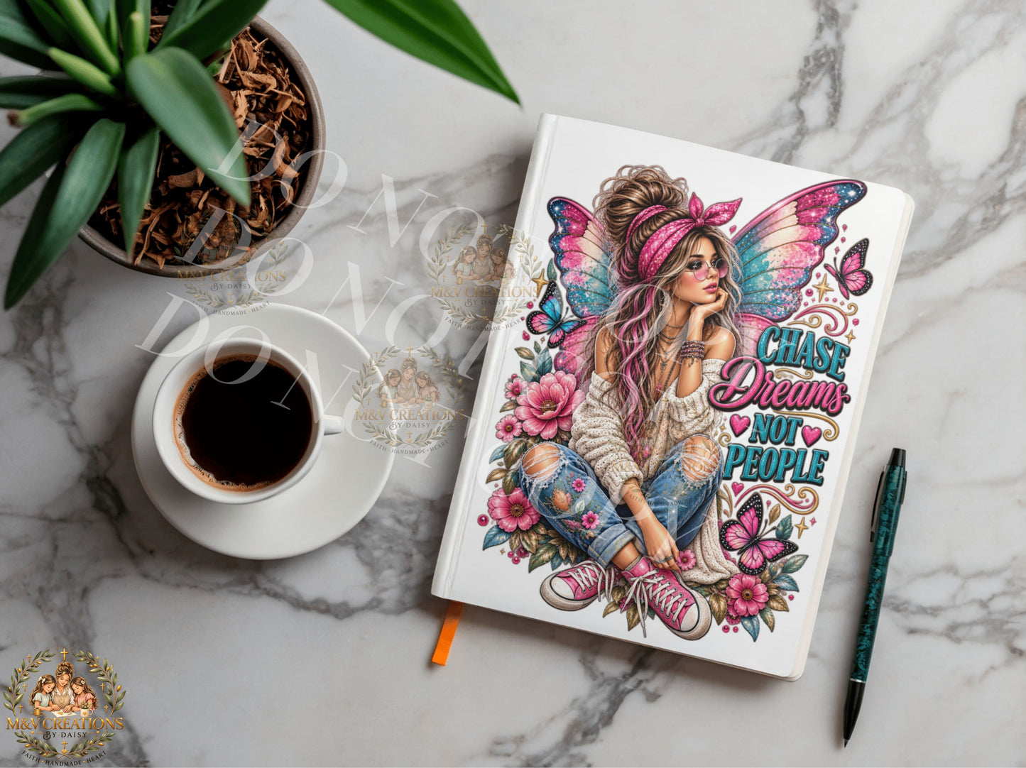 CHASE DREAMS NOT PEOPLE    Journal Decal