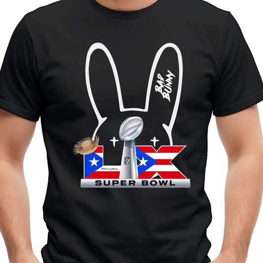 Super Bowl Bad Bunny Ears T-shirt
