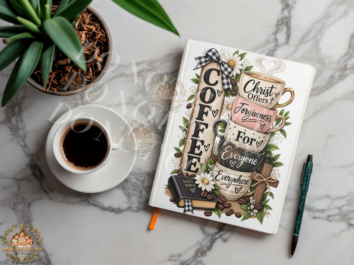 COFFEE CHRIST FORGIVENESS     Journal Decal