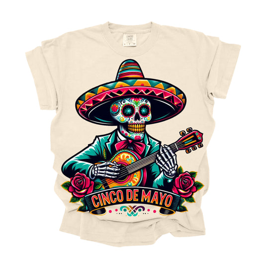 Cinco de Mayo Skeleton with Guitar