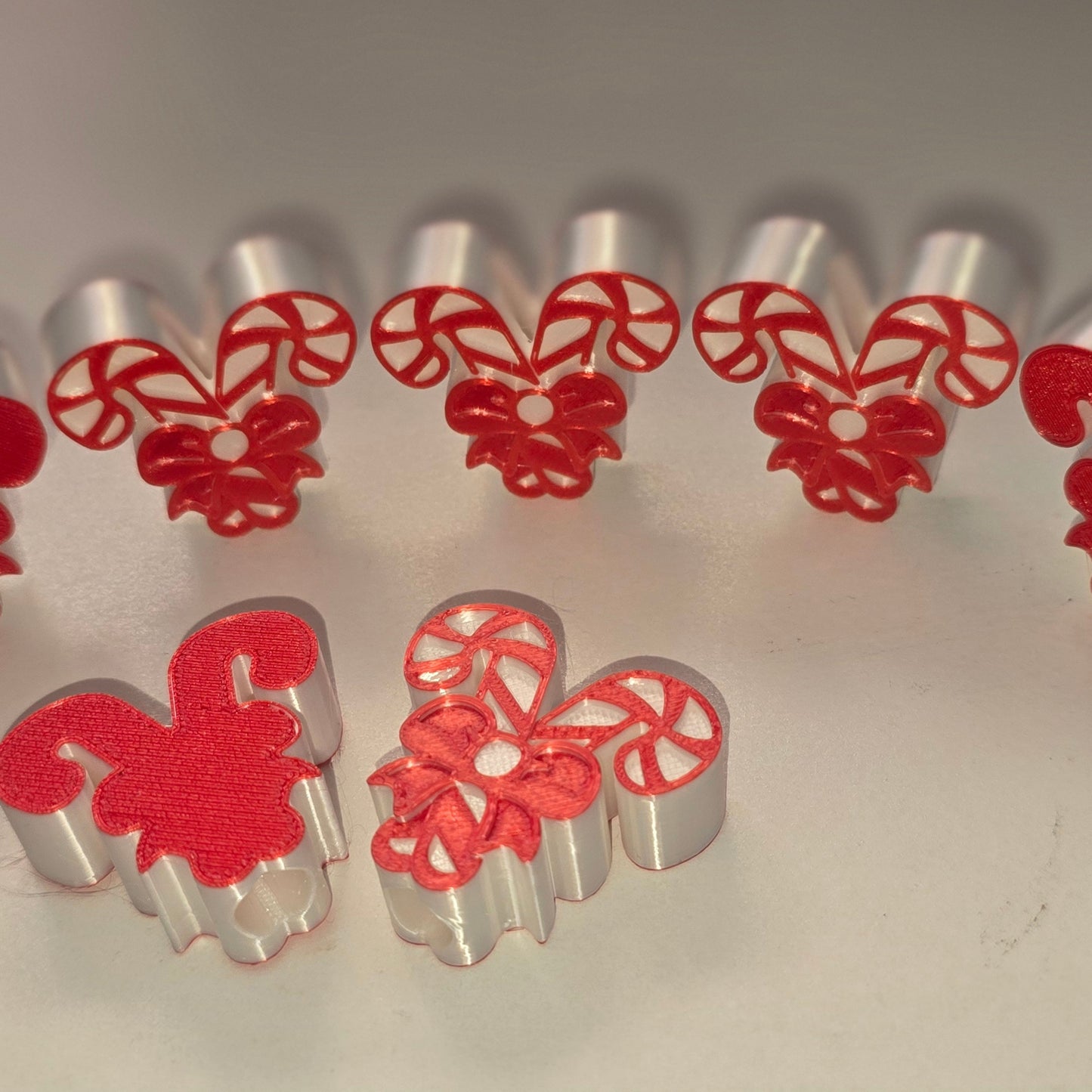 Candy cane 3D Straw topper