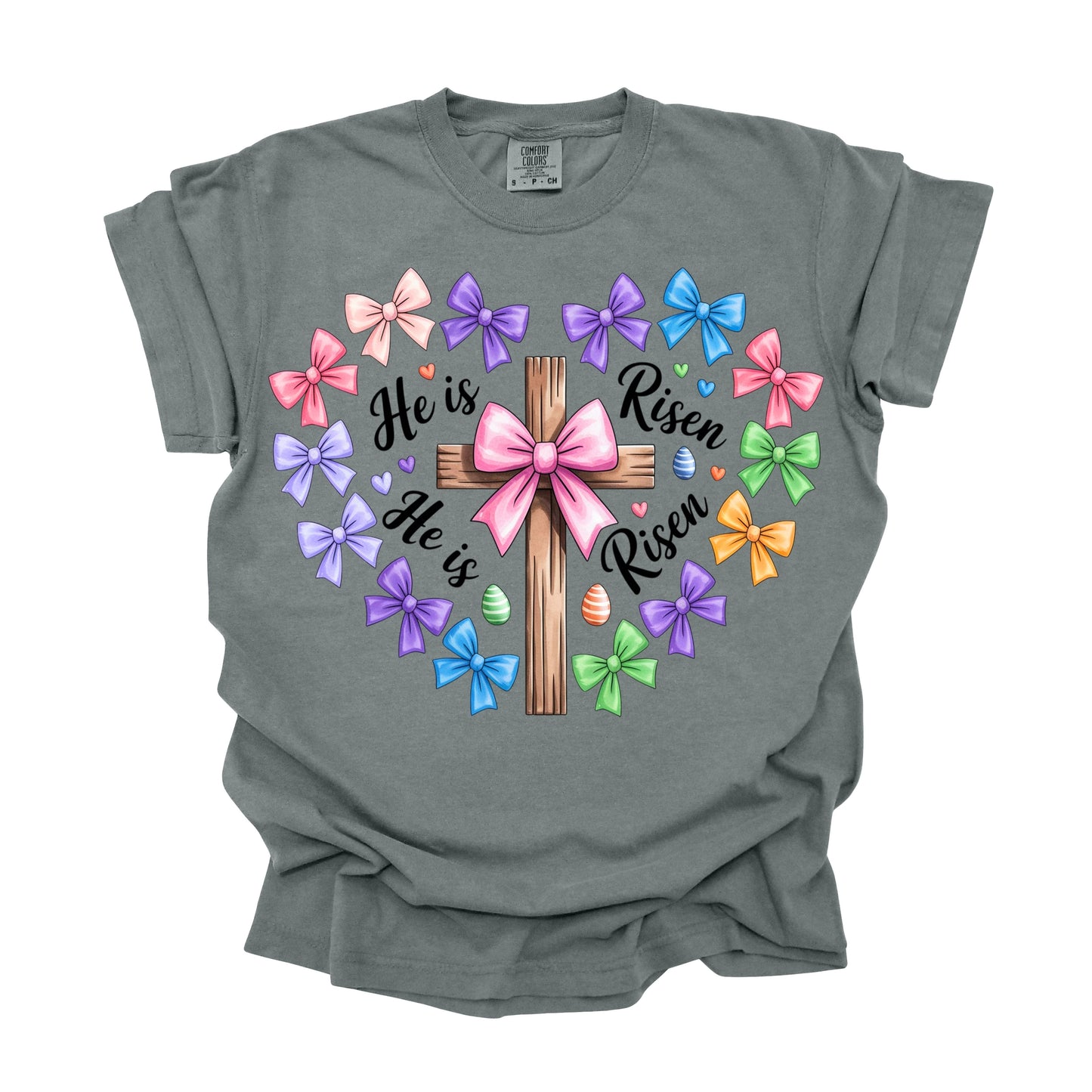 He-Is-Risen-Easter- Heart with Cross   (DTF Transfer )