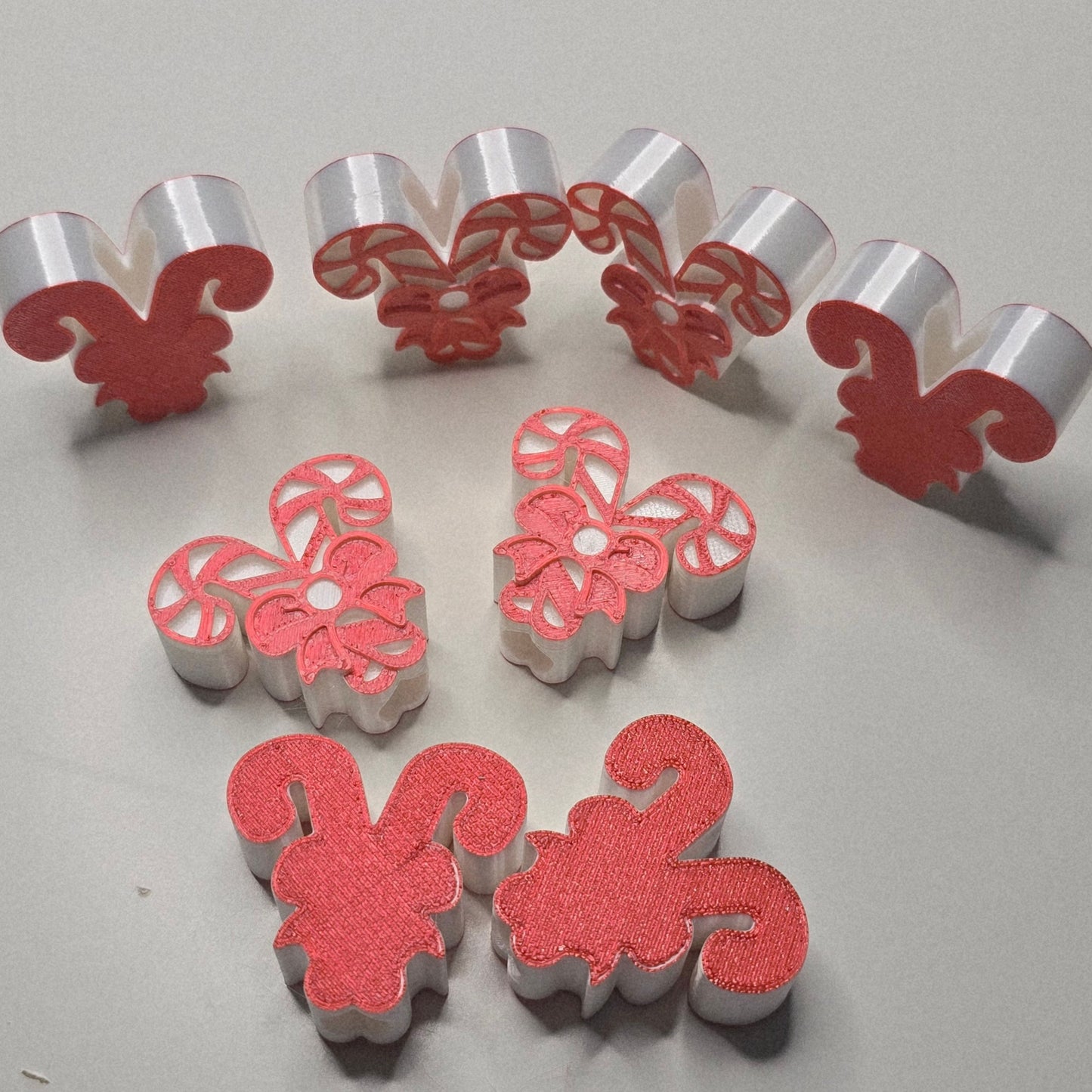 Candy cane 3D Straw topper