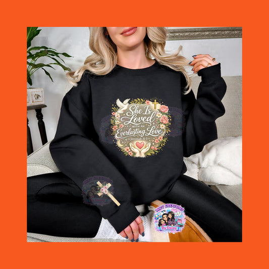 She is loved Jeremiah 31:3/ Ella es Amada Jeremias 31:3 (Daisy's exclusive design)