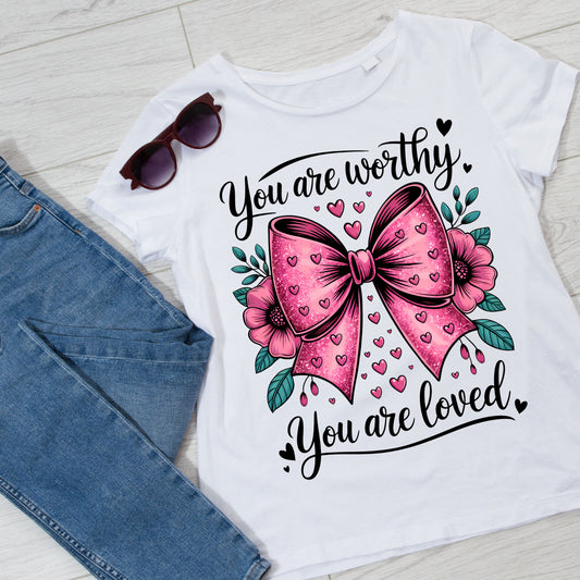 #214 You-Are-Worthy-Pink-Bow