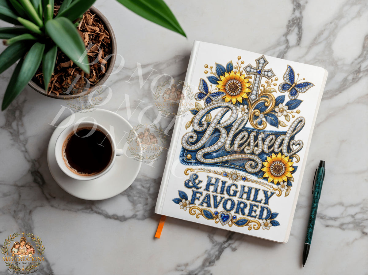 BLESSED & HIGHLY FAVORED   Journal Decal