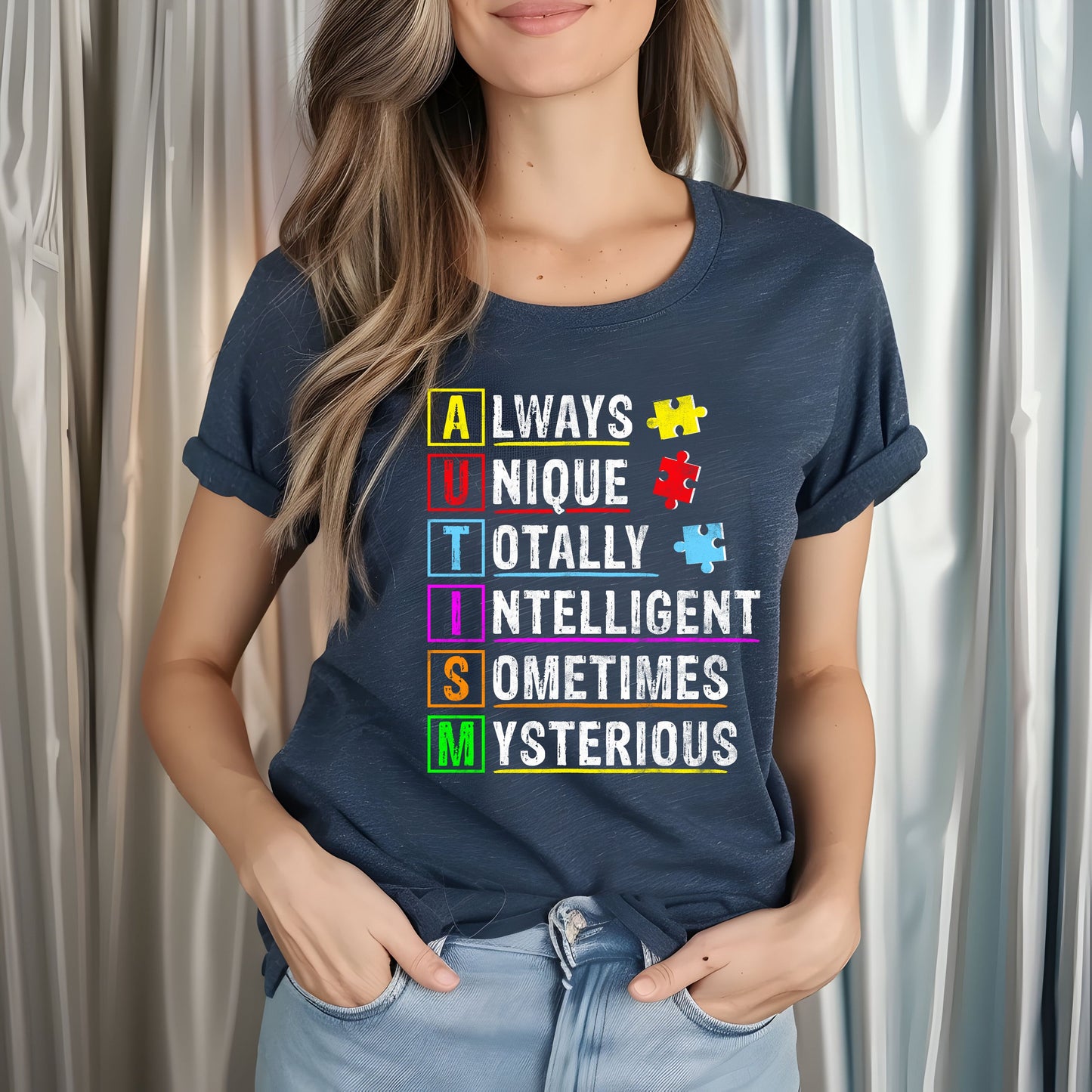 Always, Unique, Totally, Intelligent, Sometimes, Mysterious   DTF Transfer ONLY